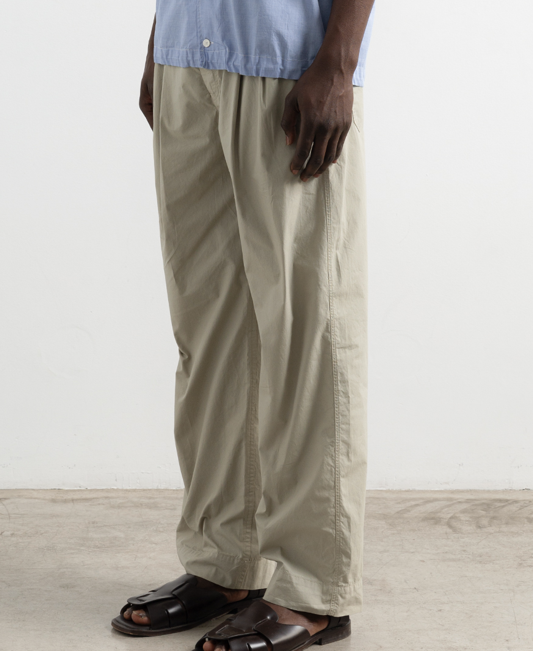 Edmmond Studios Light Marvin Pant Plain Taupe Herren Sommerhose